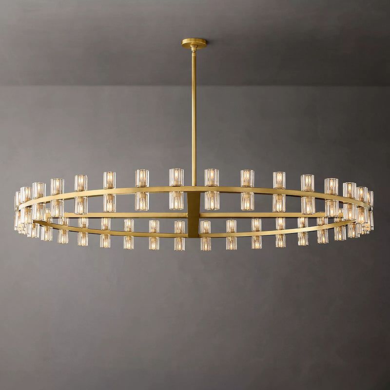 Brach Crystal Shades Round Chandelier 60"