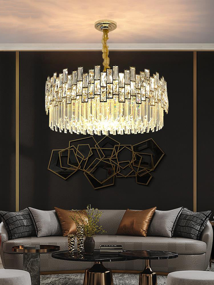 Palo clear Crystal Round Chandelier-Vancei