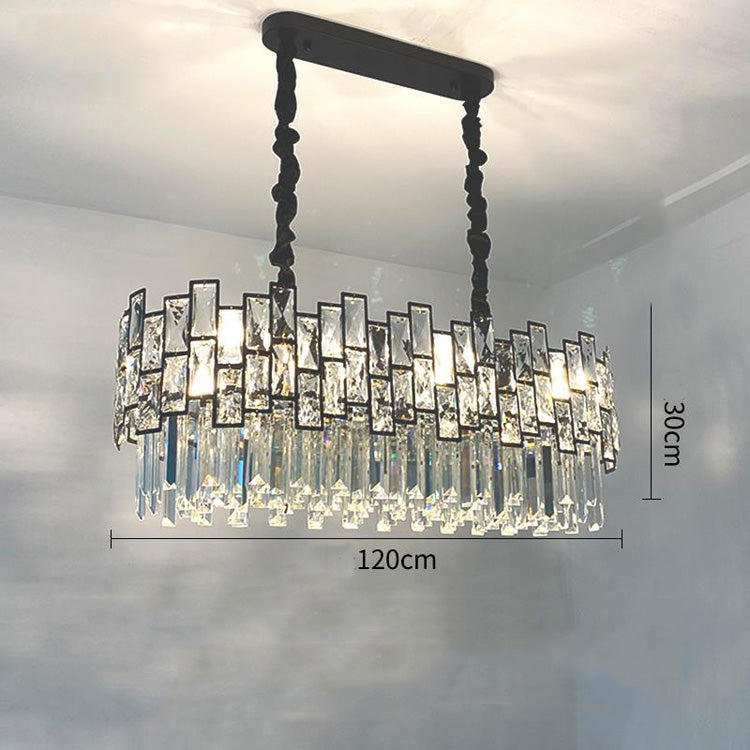 Palo clear Linear Chandelier for Kitchen Island-Vancei
