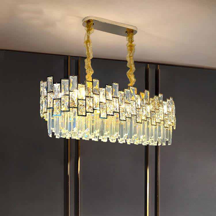 Palo clear Linear Chandelier for Kitchen Island-Vancei