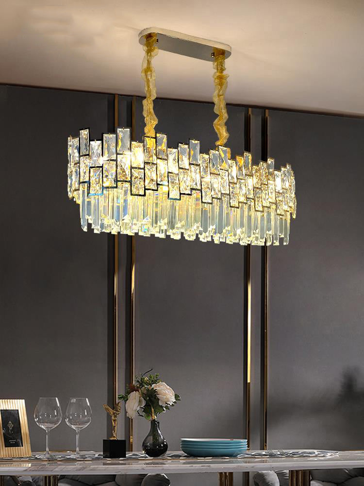 Palo clear Linear Chandelier for Kitchen Island-Vancei