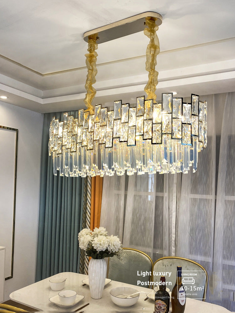 Palo clear Linear Chandelier for Kitchen Island-Vancei