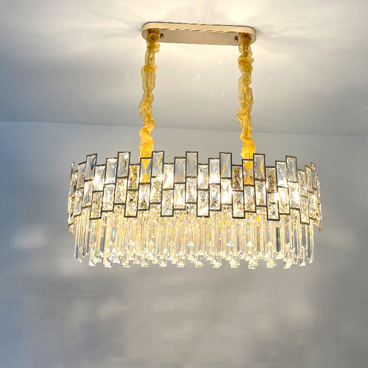 Palo clear Linear Chandelier for Kitchen Island-Vancei