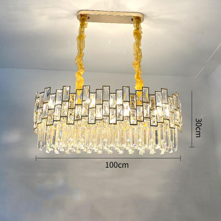 Palo clear Linear Chandelier for Kitchen Island-Vancei
