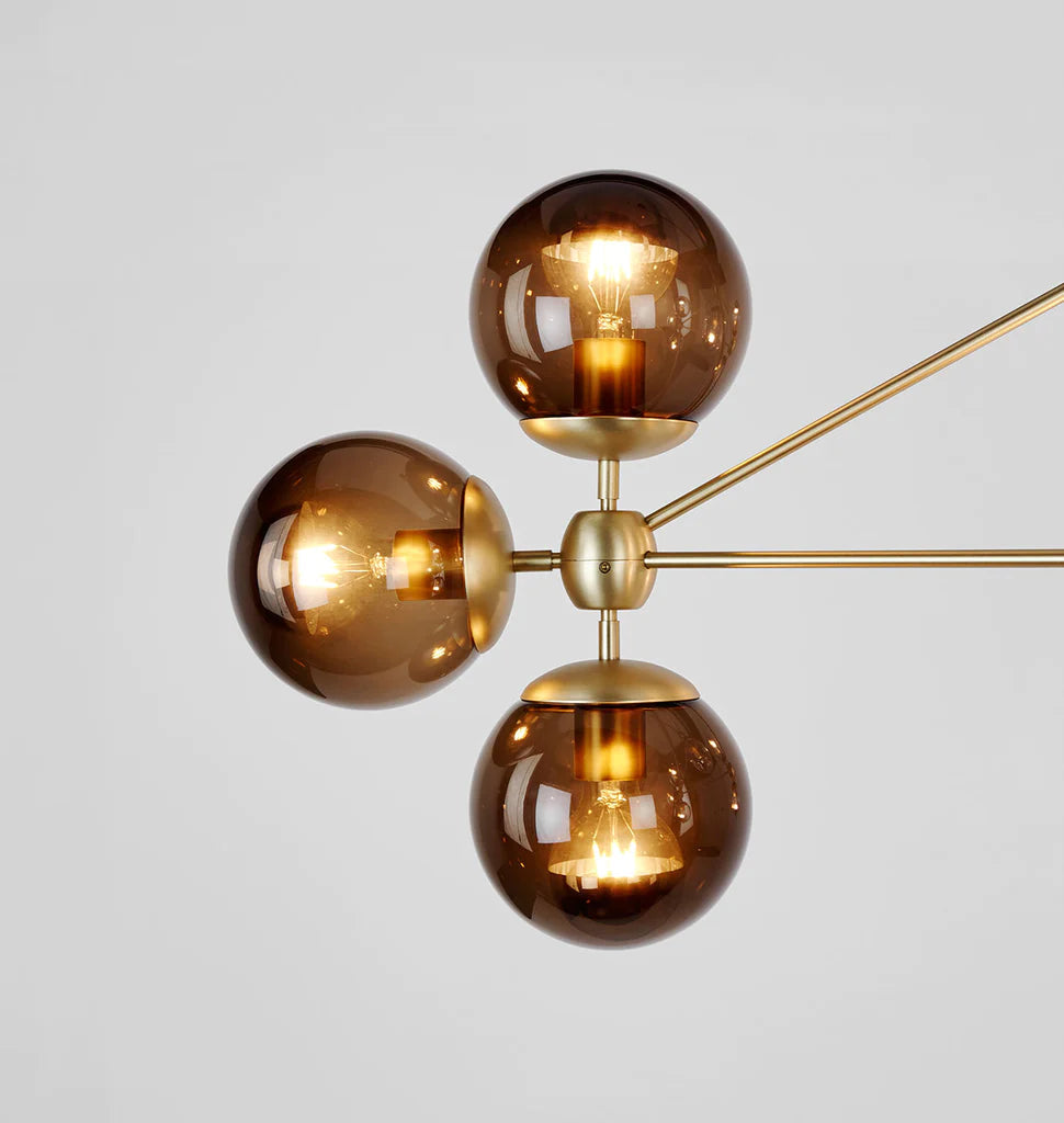 Modo Chandelier - 3 Sided, 10 Globes