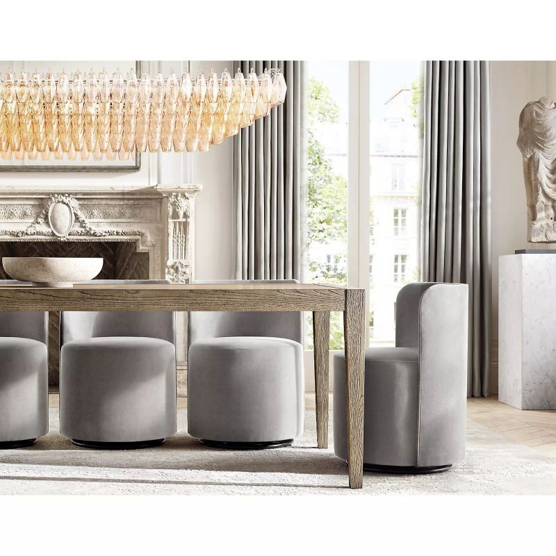 Chiara Clear Glass Tiered  Rectangular Chandelier 74"-Vancei