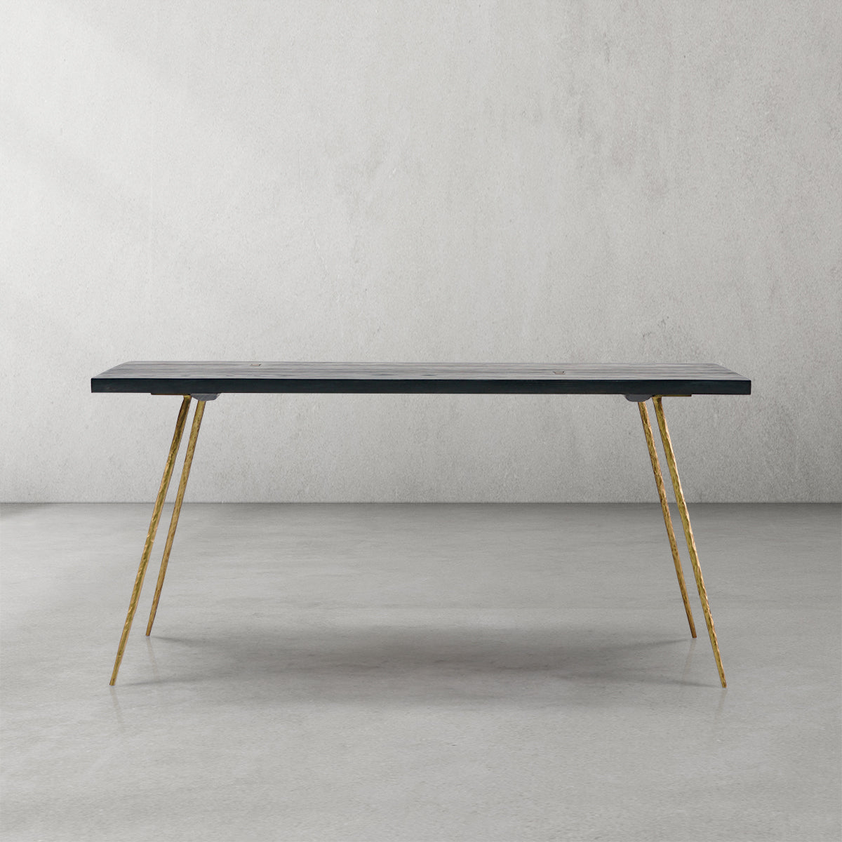 Thaddies Vintage Style Metal Frame Dining Table-Vancei