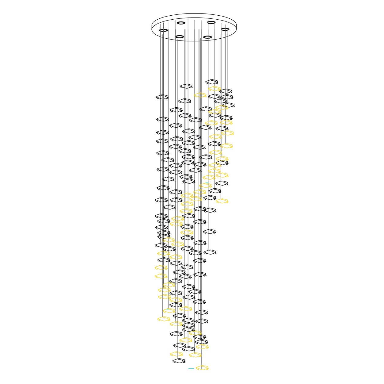 Tidal Stair Chandelier