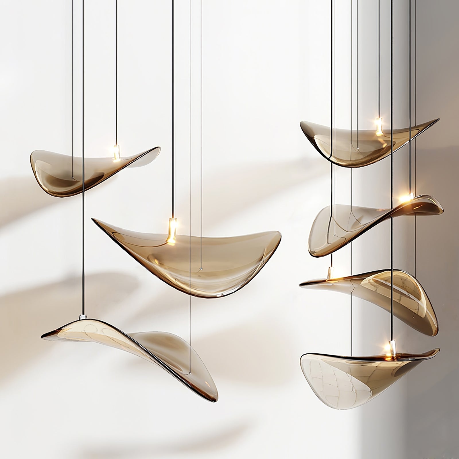 Wave Floating Leaf Chandelier-Vancei