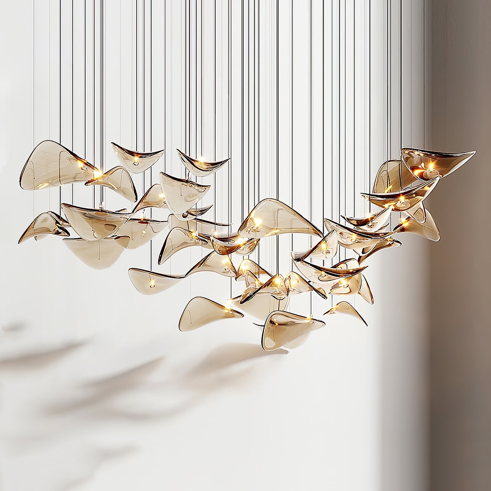Wave Floating Leaf Chandelier-Vancei