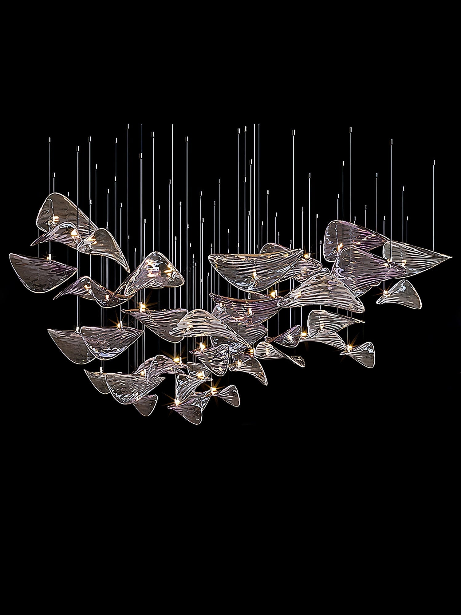 Wave Floating Leaf Chandelier-Vancei