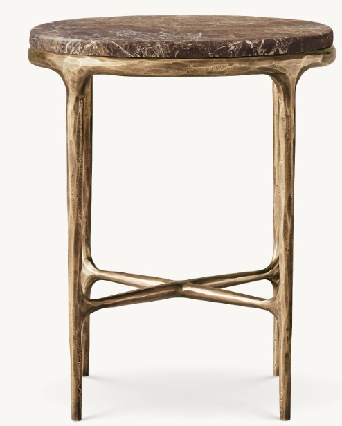 Thaddies Marble Round Side Table 18"D