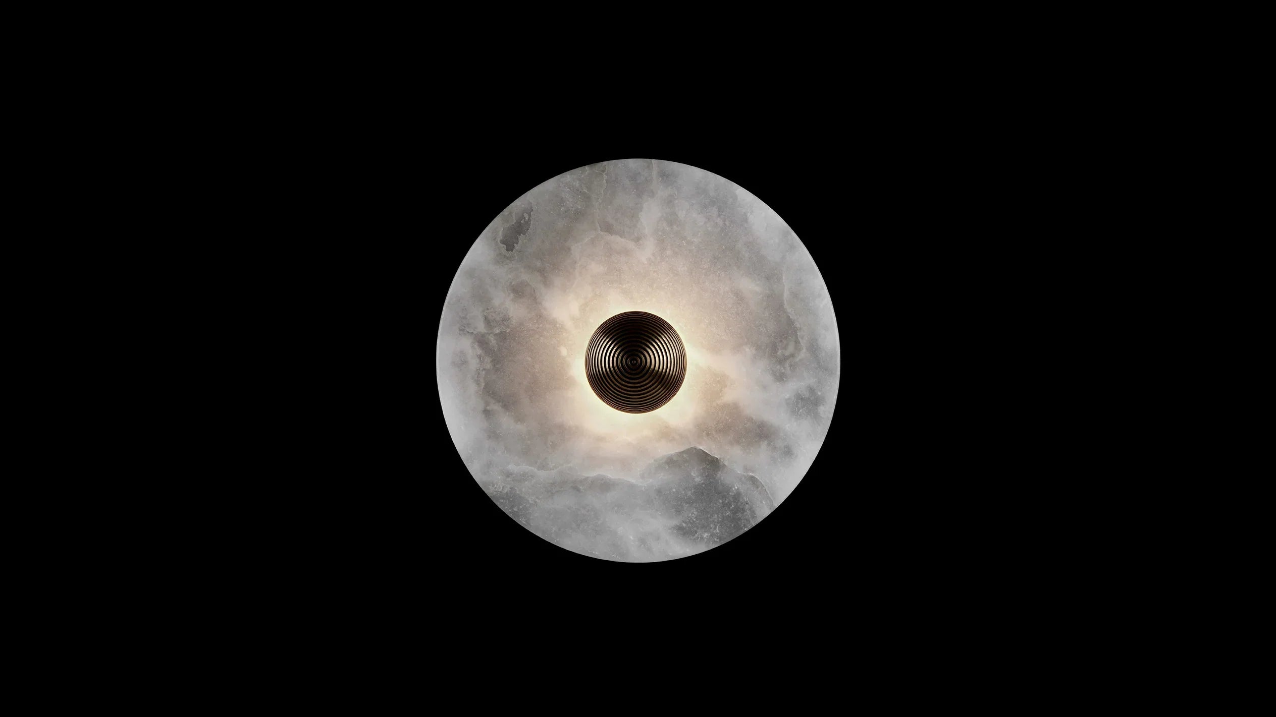 Median Alabaster Flush mount Wall Sconce