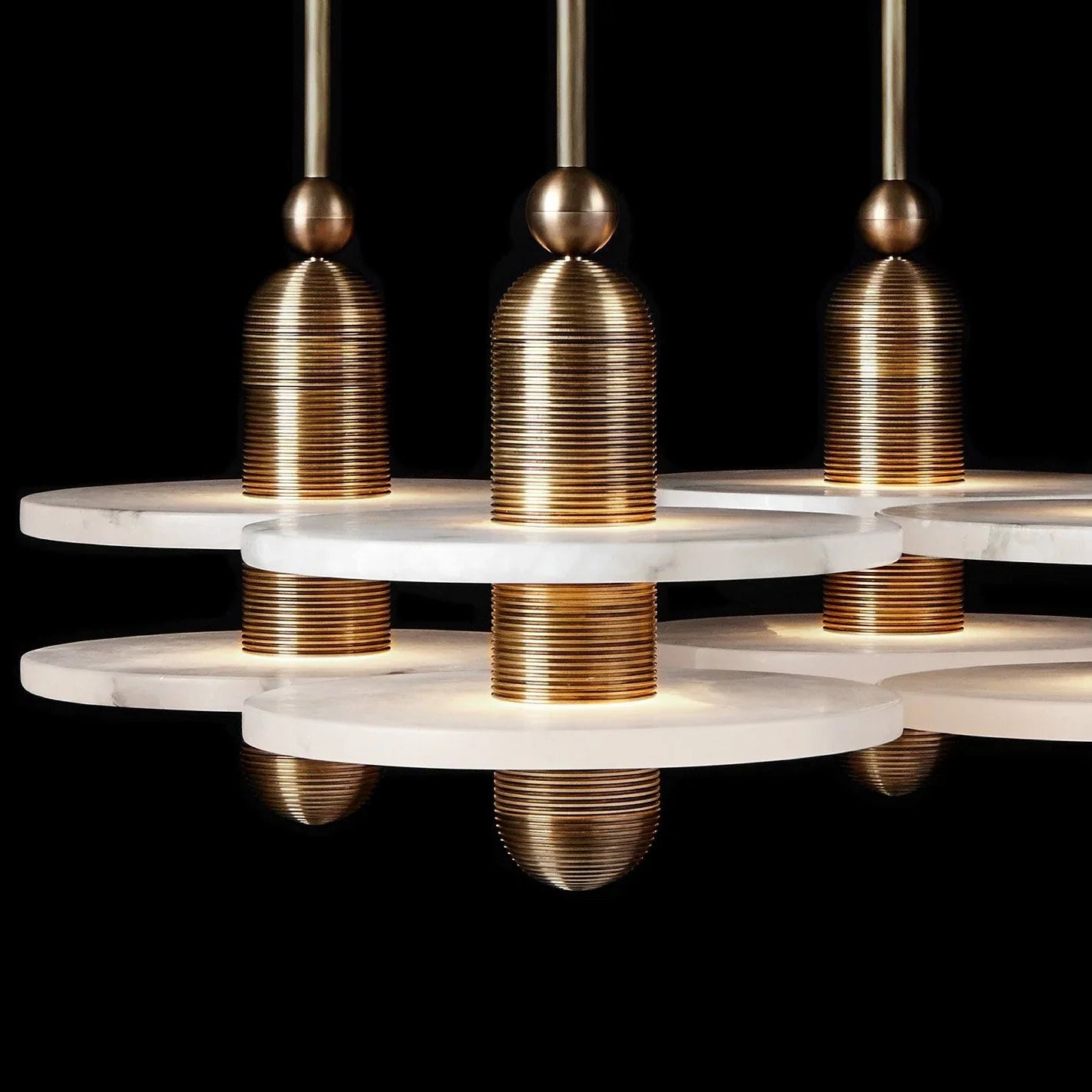 Median Alabaster Mono 4 Pendants