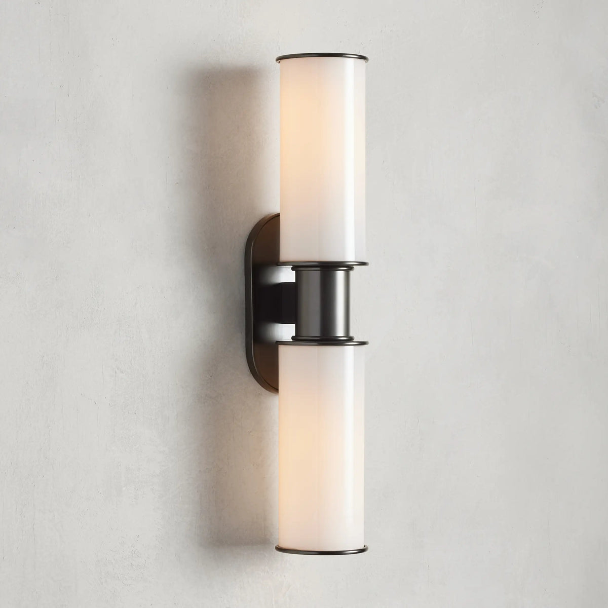 Harlin Modern Milk Glass 2-Light Wall Sconce-Vancei