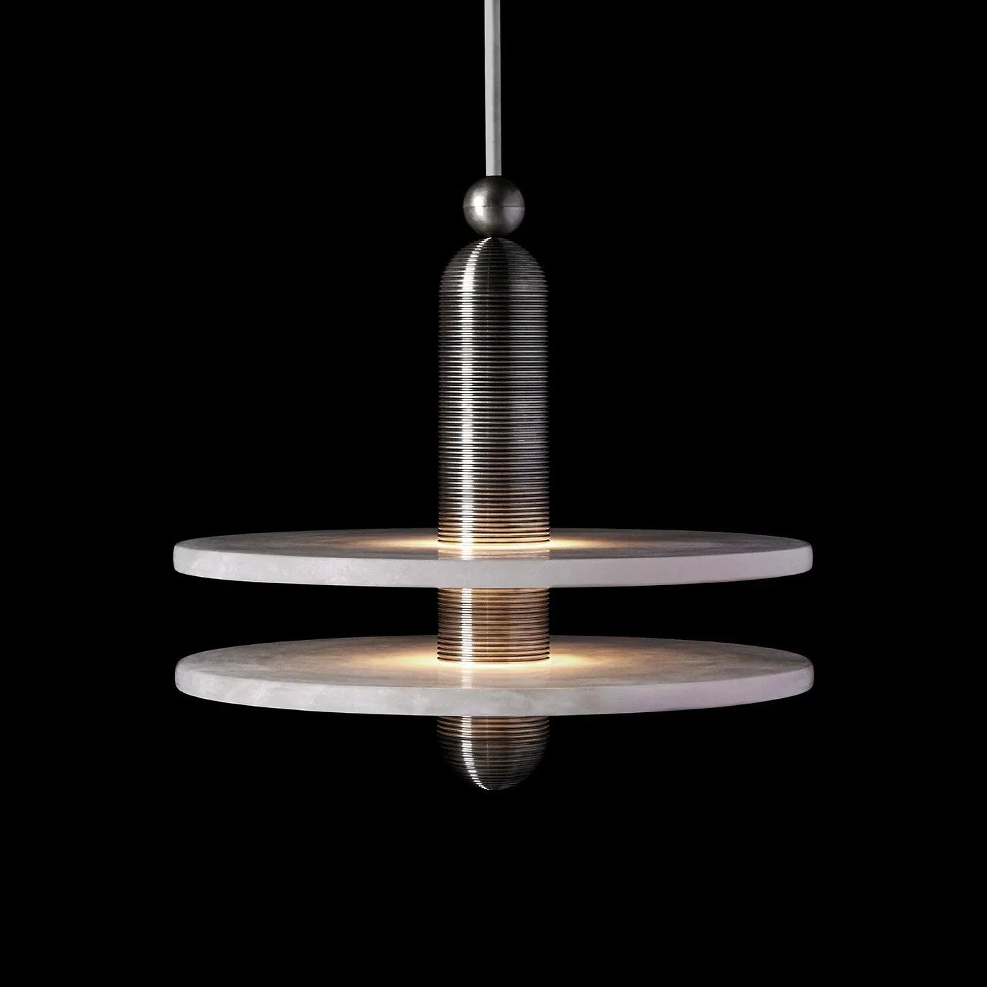 Median Alabaster Mono Penadnt Solar Eclipse