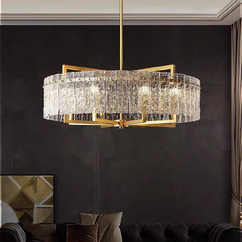 Classic Moire Crystal Round Chandelier-Vancei