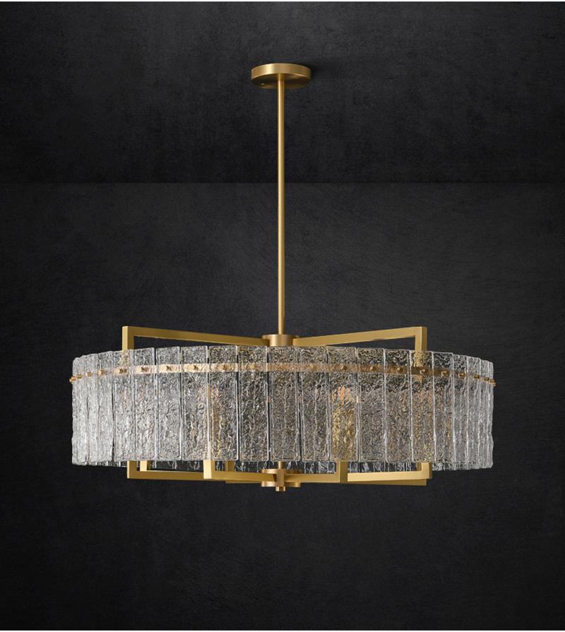 Classic Moire Crystal Round Chandelier-Vancei