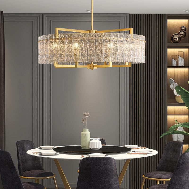 Classic Moire Crystal Round Chandelier-Vancei