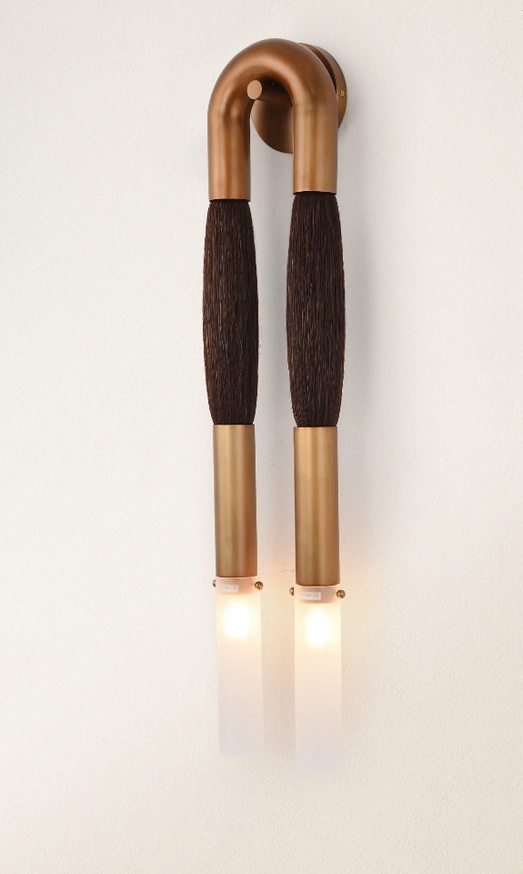 Horsehair Solid Brass Wall Sconce 30''H