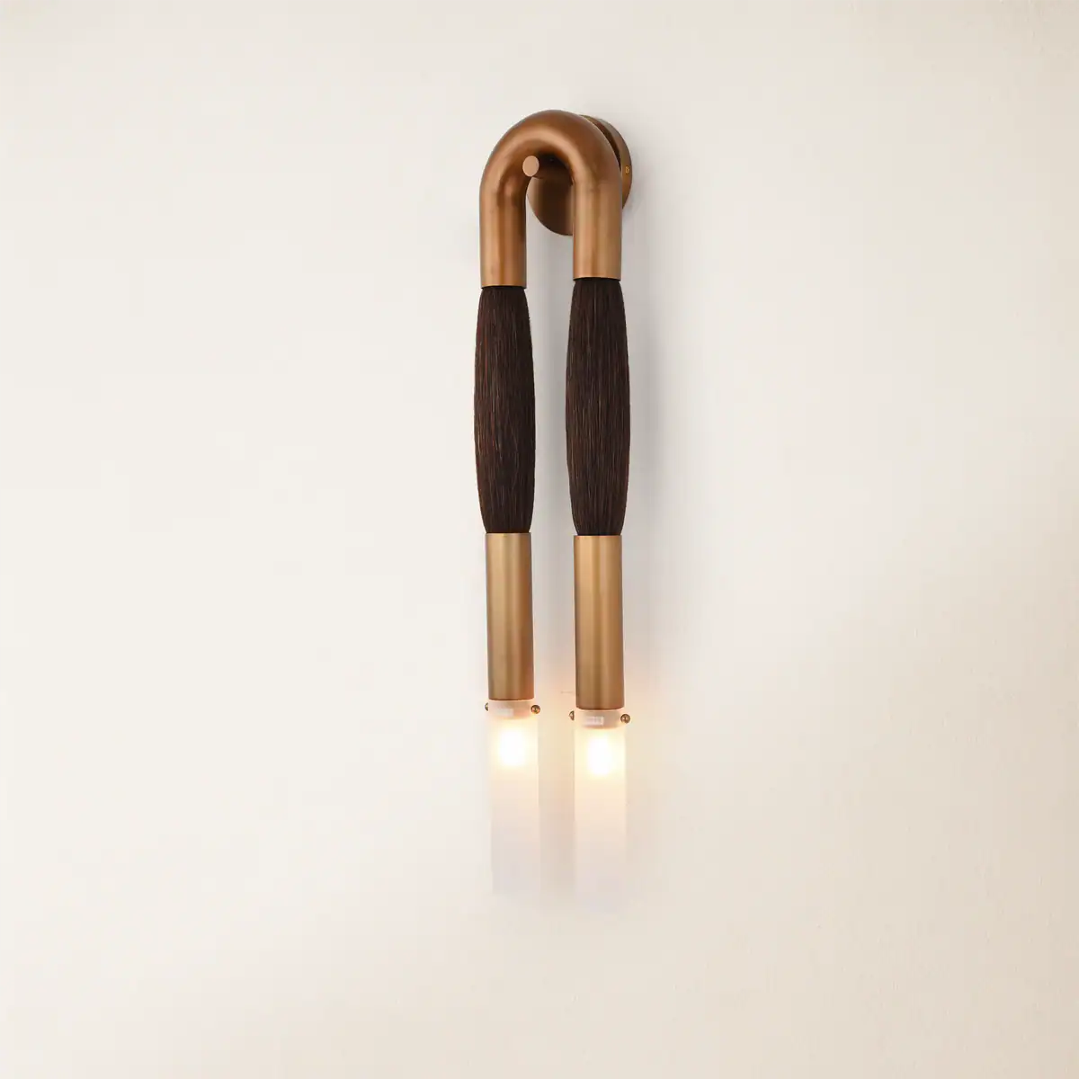Horsehair Solid Brass Wall Sconce 30''H