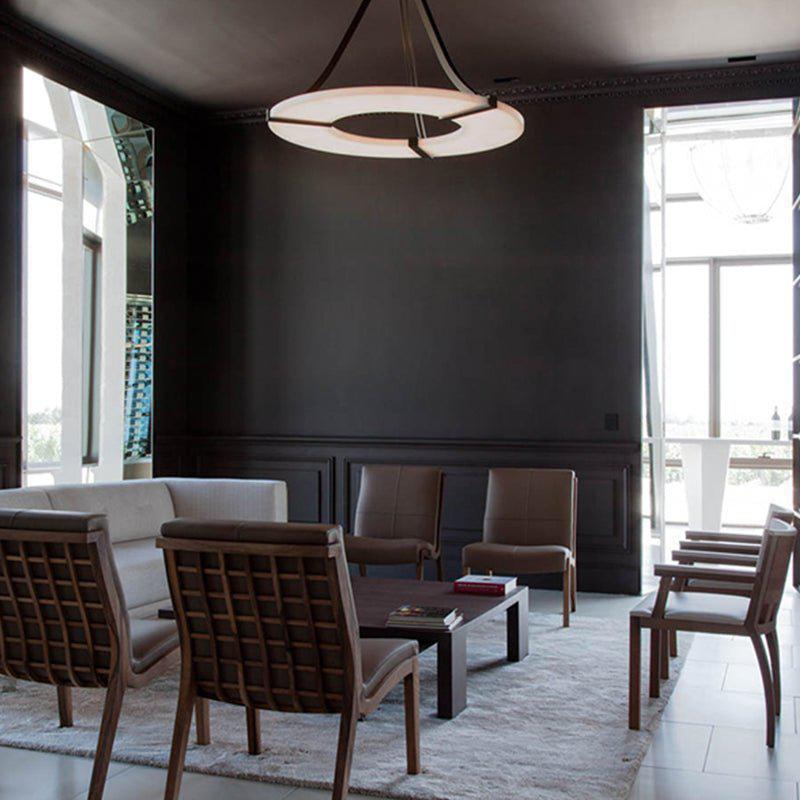 Glacera Round Alabaster Chandelier