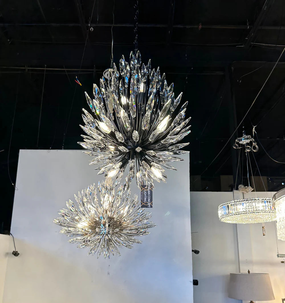 Lily Starburst Crystal Sputnik Chandelier-Vancei