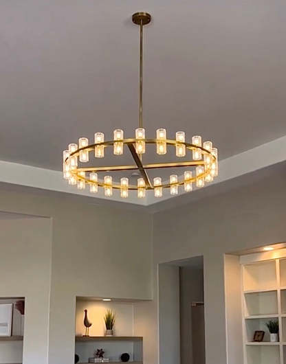 Arcachon Crystal Round Chandelier 48"