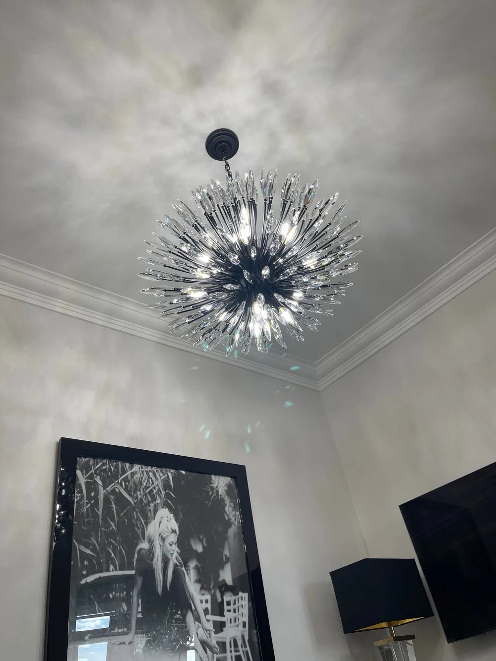 Lily Starburst Crystal Sputnik Chandelier-Vancei