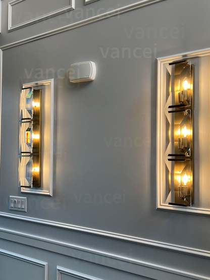 Harlow Crystal Triple Wall Sconce H 32"