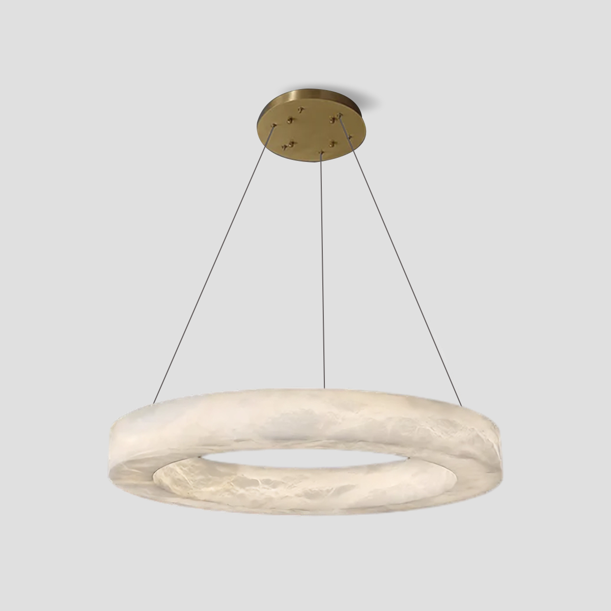 Glacera Alabaster Round Chandelier 19'' 27'' 36'' 60''D