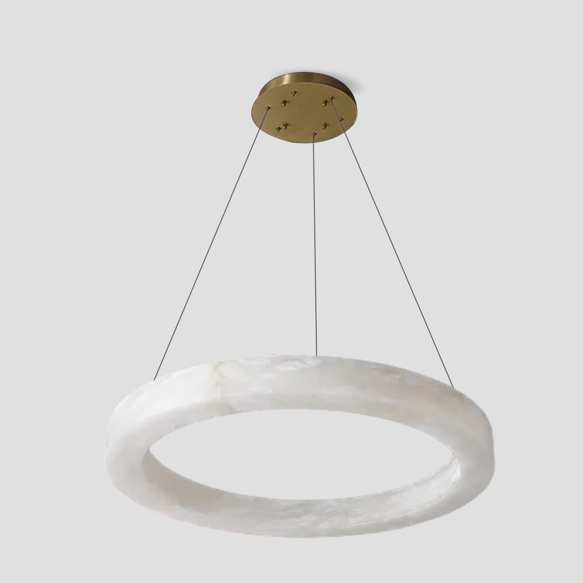 Glacera Alabaster Round Chandelier 19'' 27'' 36'' 60''D