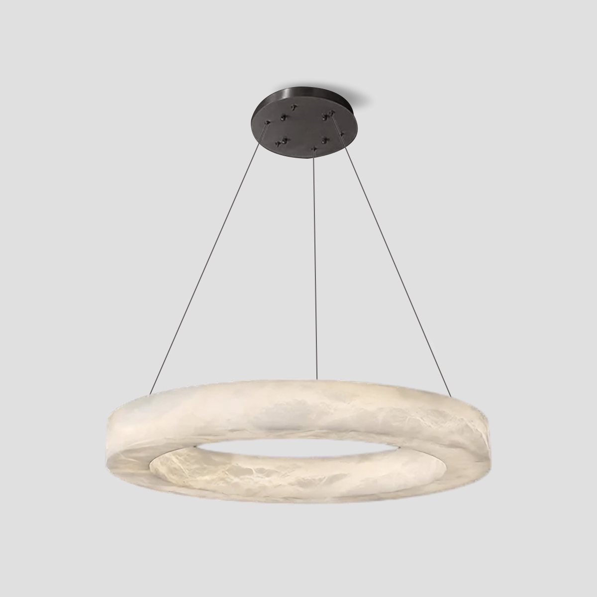 Glacera Alabaster Round Chandelier 19'' 27'' 36'' 60''D