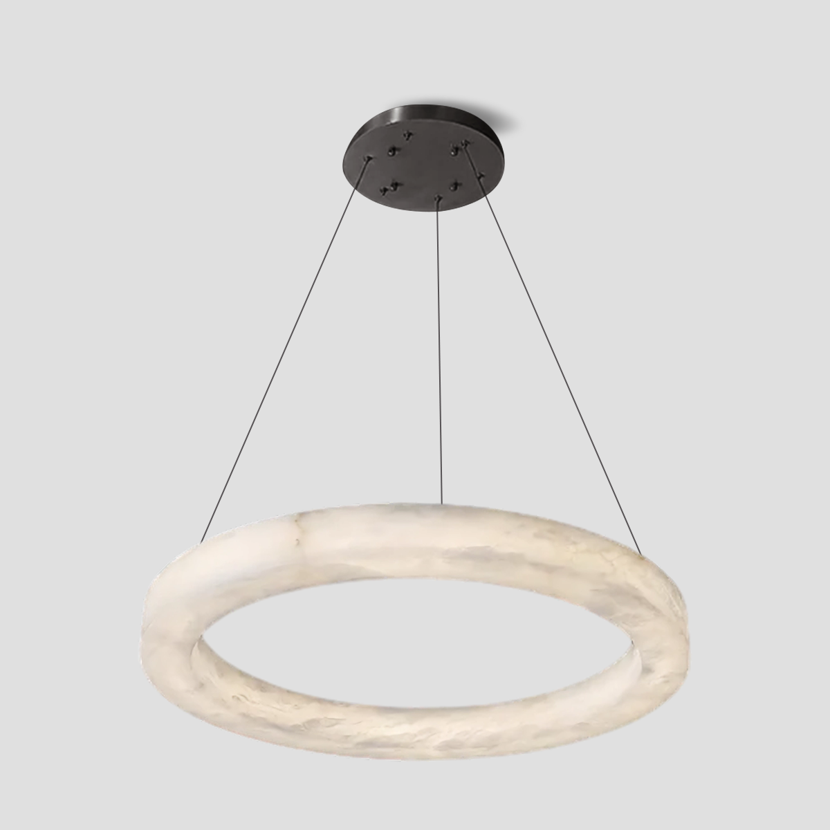 Glacera Alabaster Round Chandelier 19'' 27'' 36'' 60''D