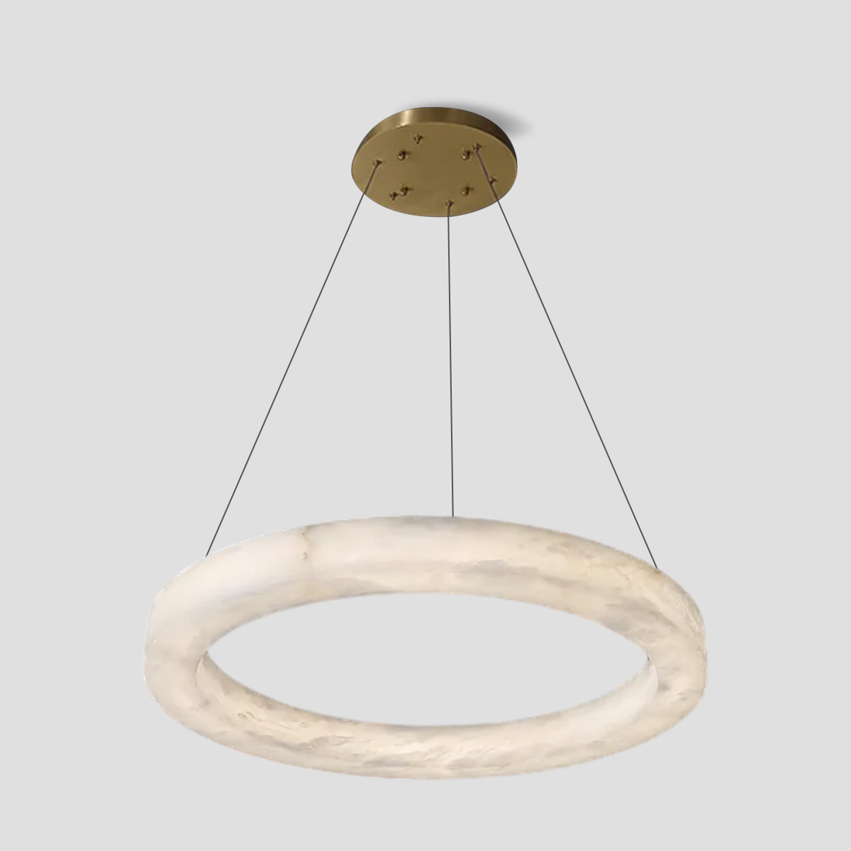 Glacera Alabaster Round Chandelier 19'' 27'' 36'' 60''D