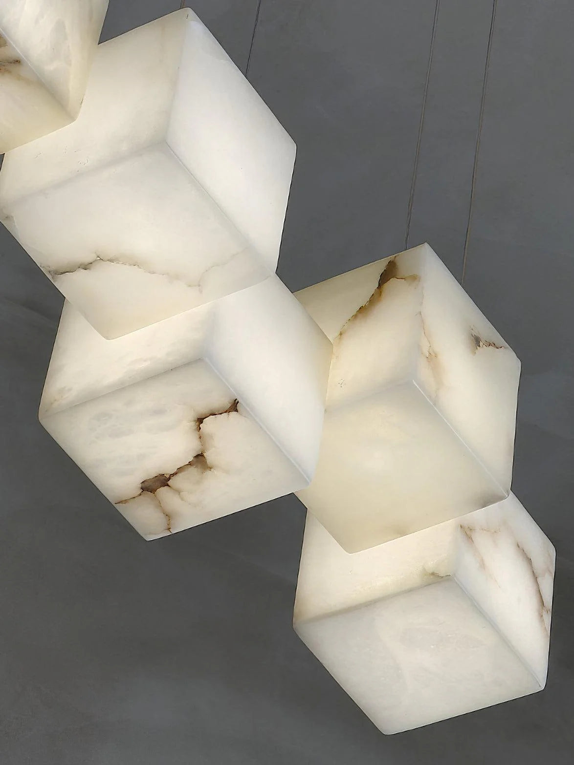Alabaster Cubic Linear Chandelier-Vancei