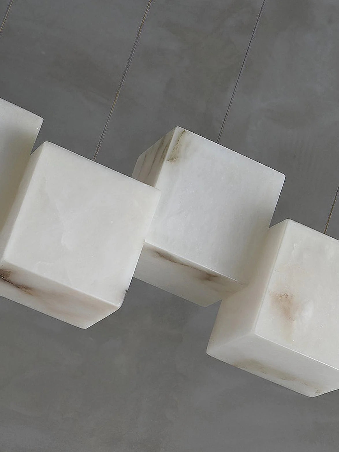 Alabaster Cubic Linear Chandelier-Vancei