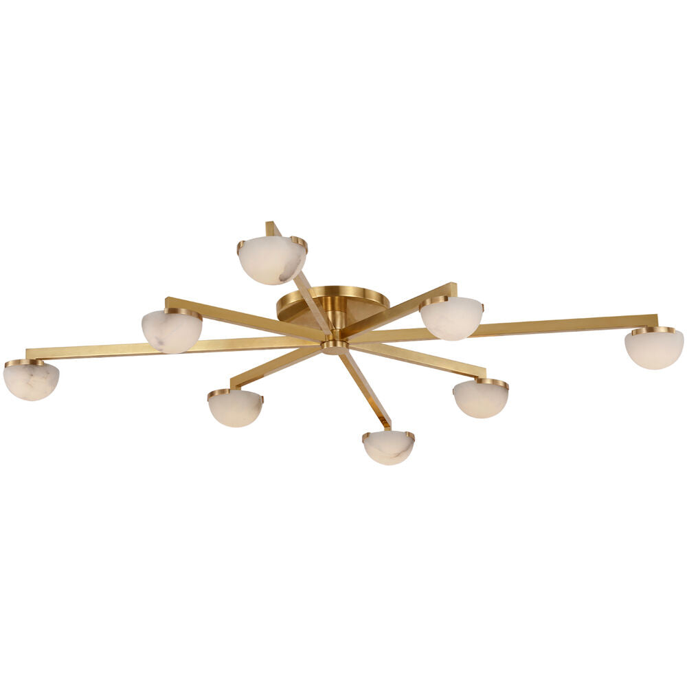 Glacera Alabaster Wearstler Pedra Large Staggered Arm Flush Mount