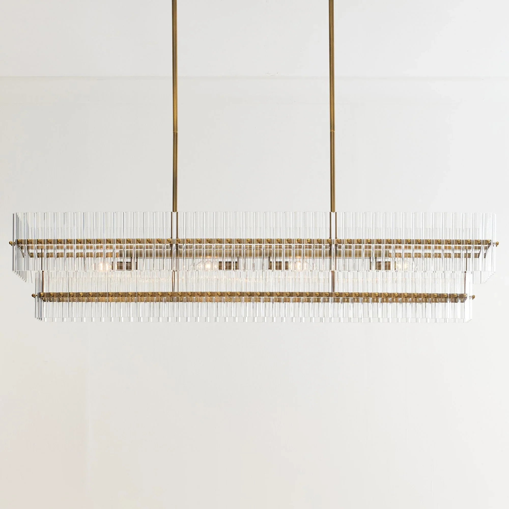 Lumiere Crystal Linear Chandelier 54.4"