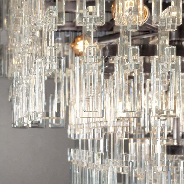 Marignan Tier K9 Crystal Rectangle Chandelier