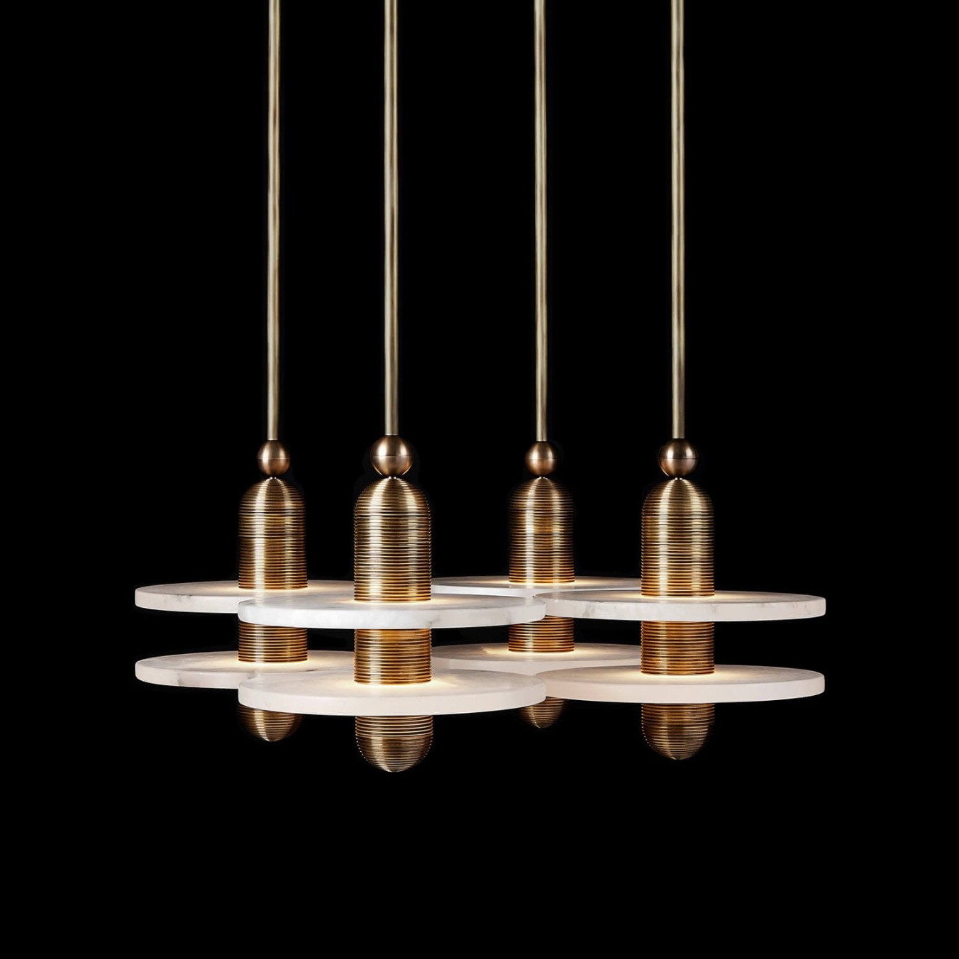 Median Alabaster Mono 4 Pendants