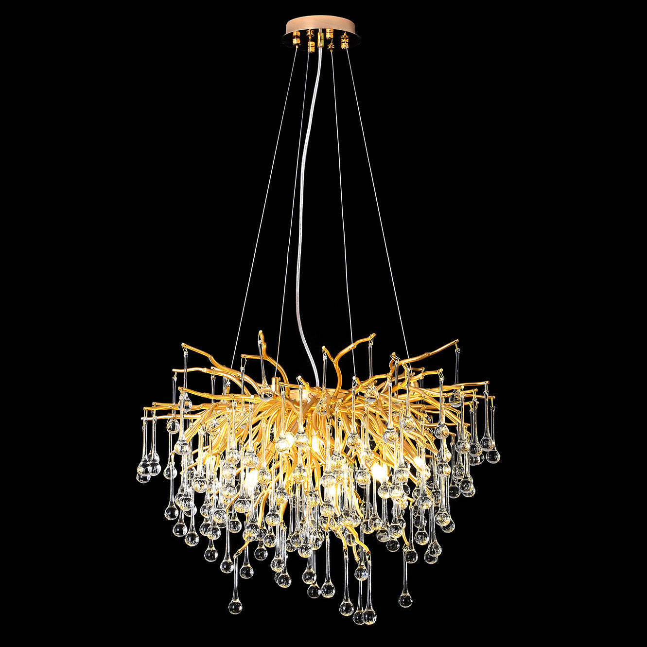 Doris Rain Branch Chandelier 23.5"D Gold-Vancei