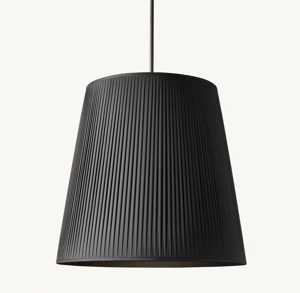 Reed Pleated Barrel Pendant Light-Vancei