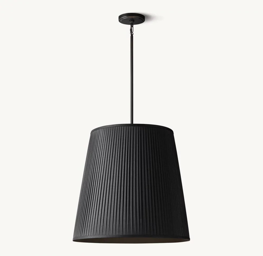 Reed Pleated Barrel Pendant Light-Vancei