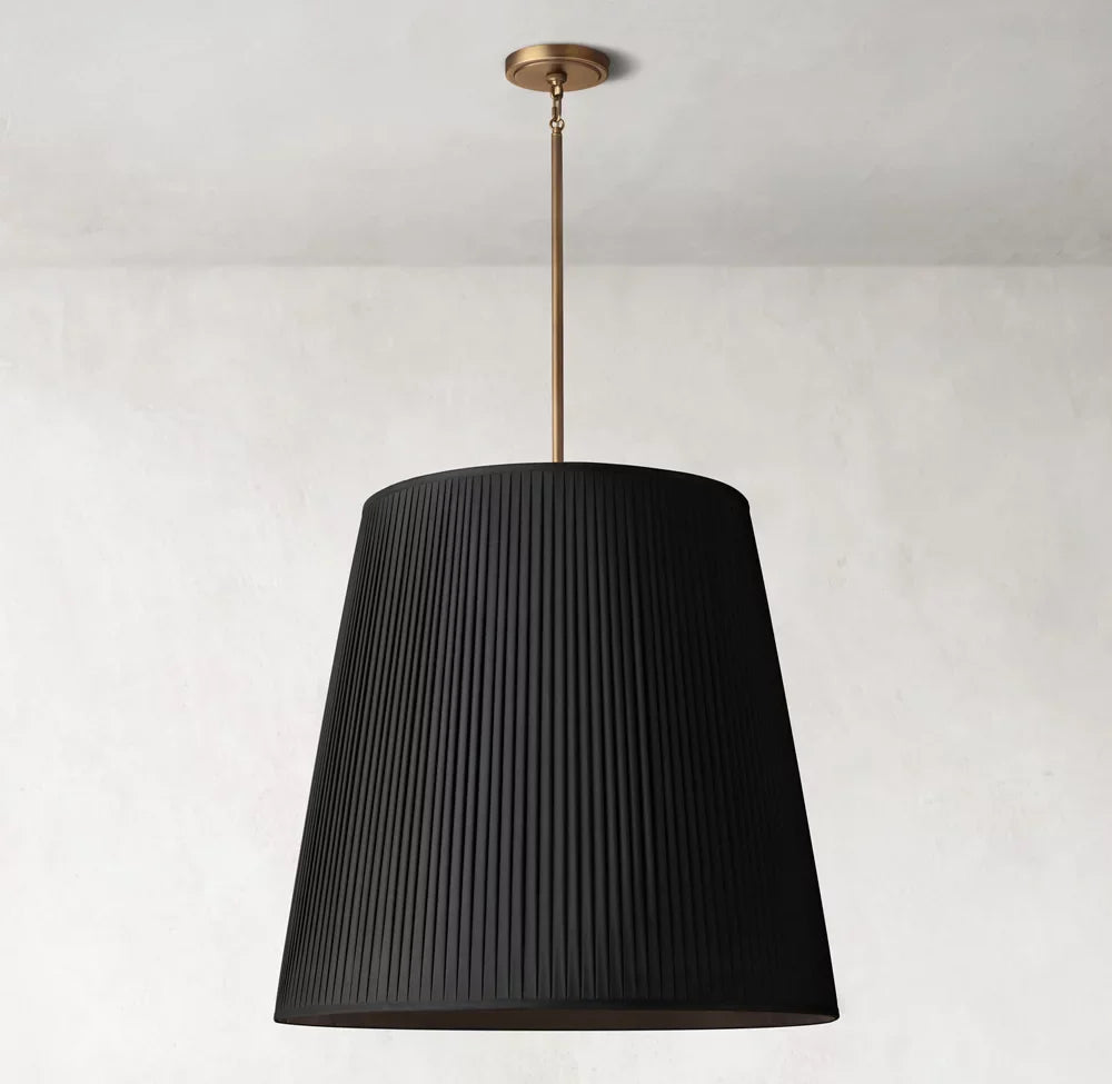 Reed Pleated Barrel Pendant Light-Vancei