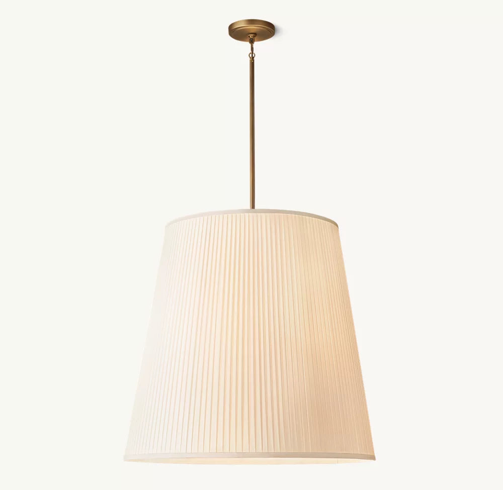 Reed Pleated Barrel Pendant Light-Vancei