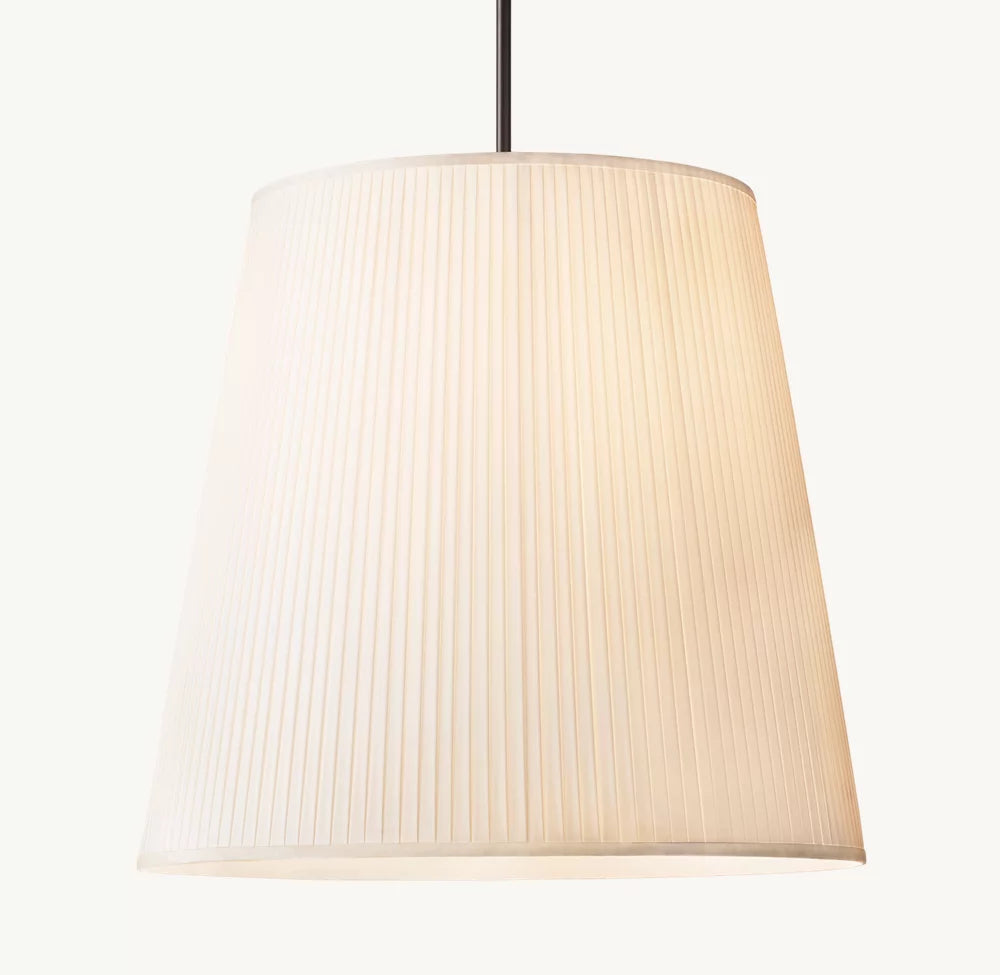 Reed Pleated Barrel Pendant Light-Vancei