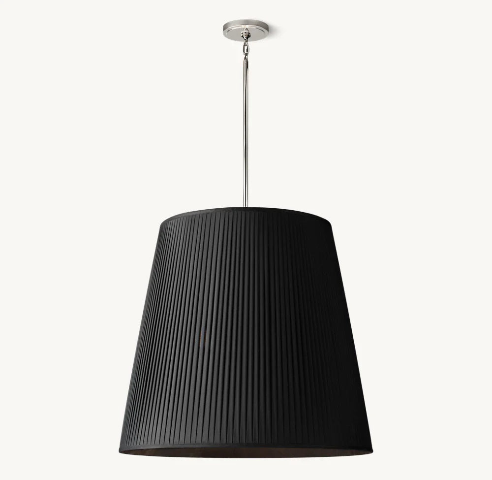 Reed Pleated Barrel Pendant Light-Vancei