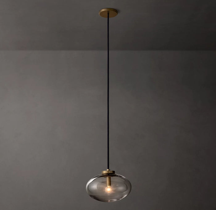 Cabrette Clear Glass Pendant 10''-Vancei