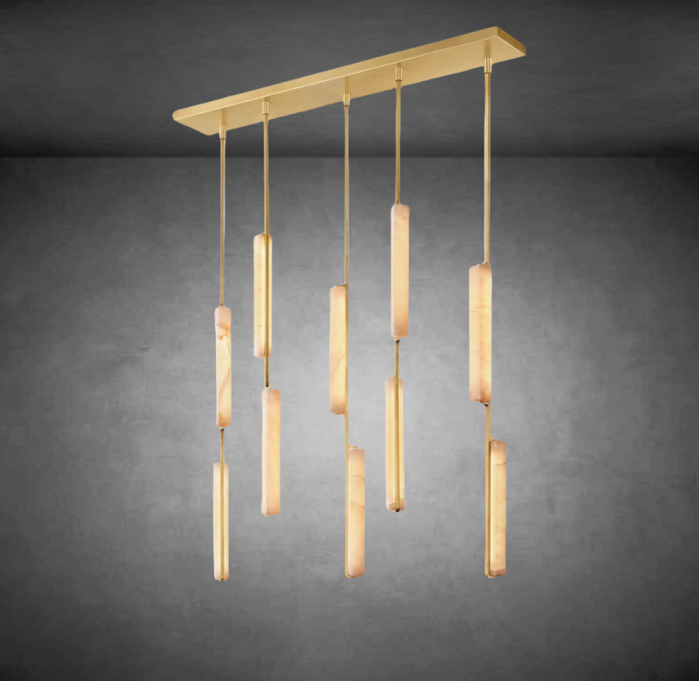 Auduban Alabaster Linear Chandelier-Vancei